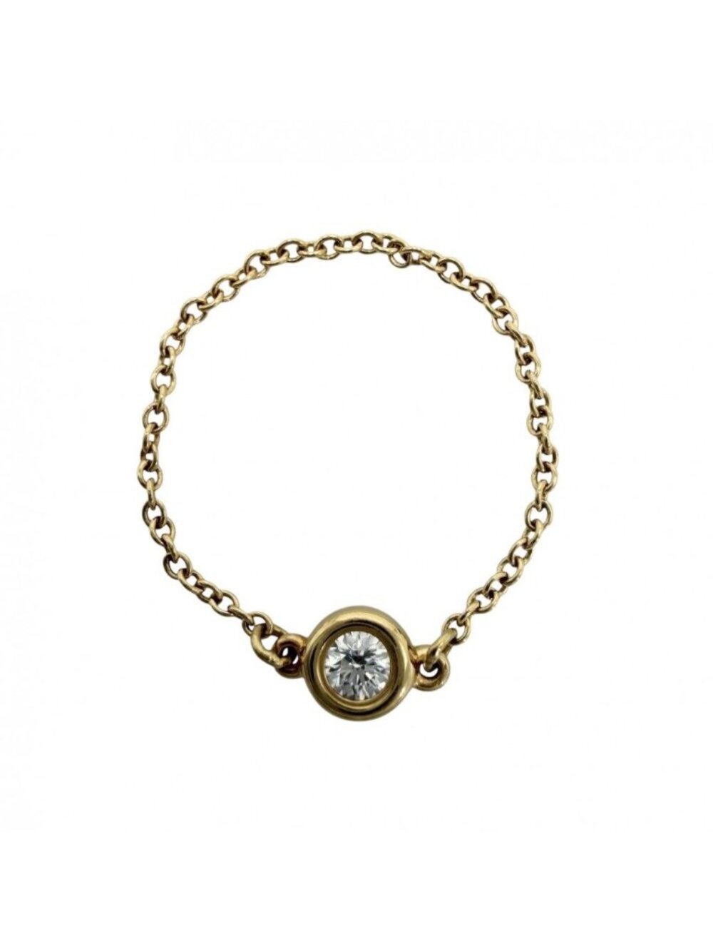 Tiffany & Co Ring Elsa Peretti by the Yard 18k YG Gold Diamond
